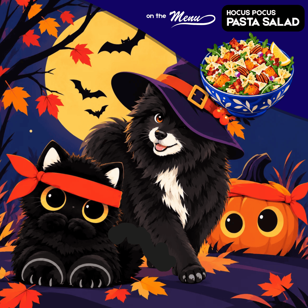 HOCUS POCUS AUTUMN PASTA SALAD front