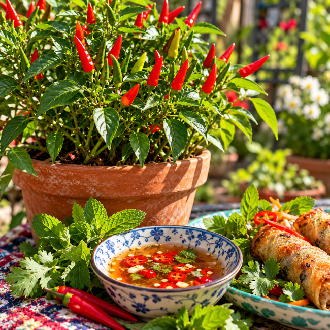NUOC CHAM & OUR HOT PEPPERS